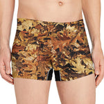 Fall Leaves Hunting Camouflage Print Men's Boxer Briefs