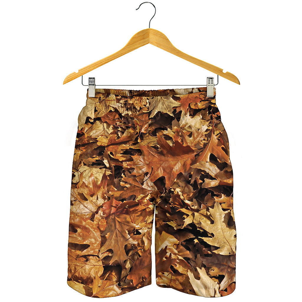Fall Leaves Hunting Camouflage Print Men's Shorts