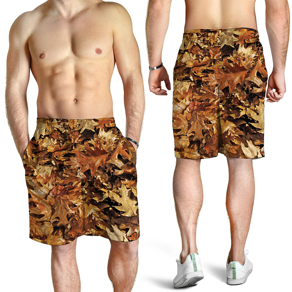 Fall Leaves Hunting Camouflage Print Men's Shorts
