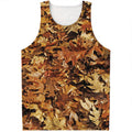 Fall Leaves Hunting Camouflage Print Men's Tank Top