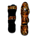 Fall Leaves Hunting Camouflage Print Muay Thai Shin Guard