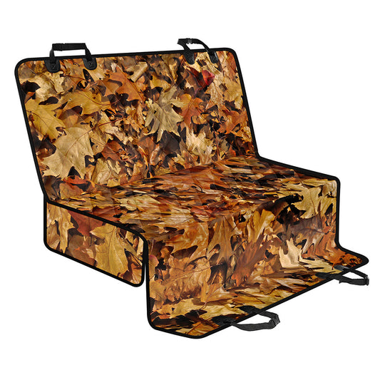 Fall Leaves Hunting Camouflage Print Pet Car Back Seat Cover