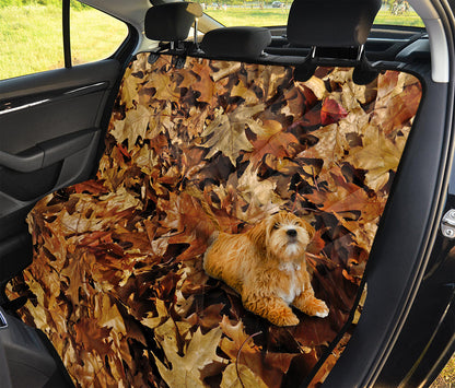 Fall Leaves Hunting Camouflage Print Pet Car Back Seat Cover