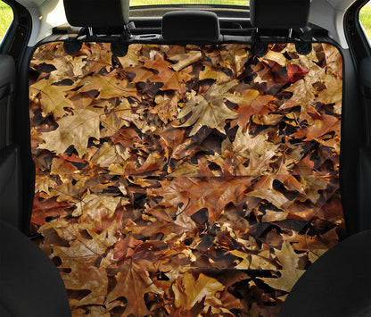 Fall Leaves Hunting Camouflage Print Pet Car Back Seat Cover