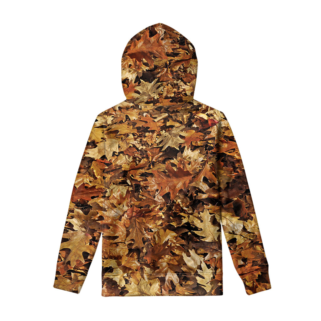 Fall Leaves Hunting Camouflage Print Pullover Hoodie