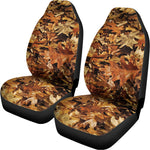 Fall Leaves Hunting Camouflage Print Universal Fit Car Seat Covers