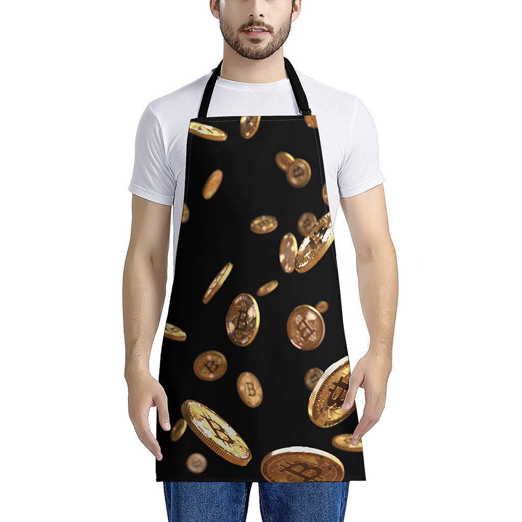 Falling Bitcoin Print Apron