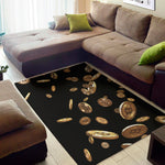 Falling Bitcoin Print Area Rug