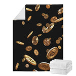 Falling Bitcoin Print Blanket