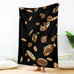 Falling Bitcoin Print Blanket