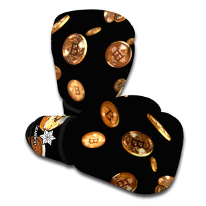 Falling Bitcoin Print Boxing Gloves