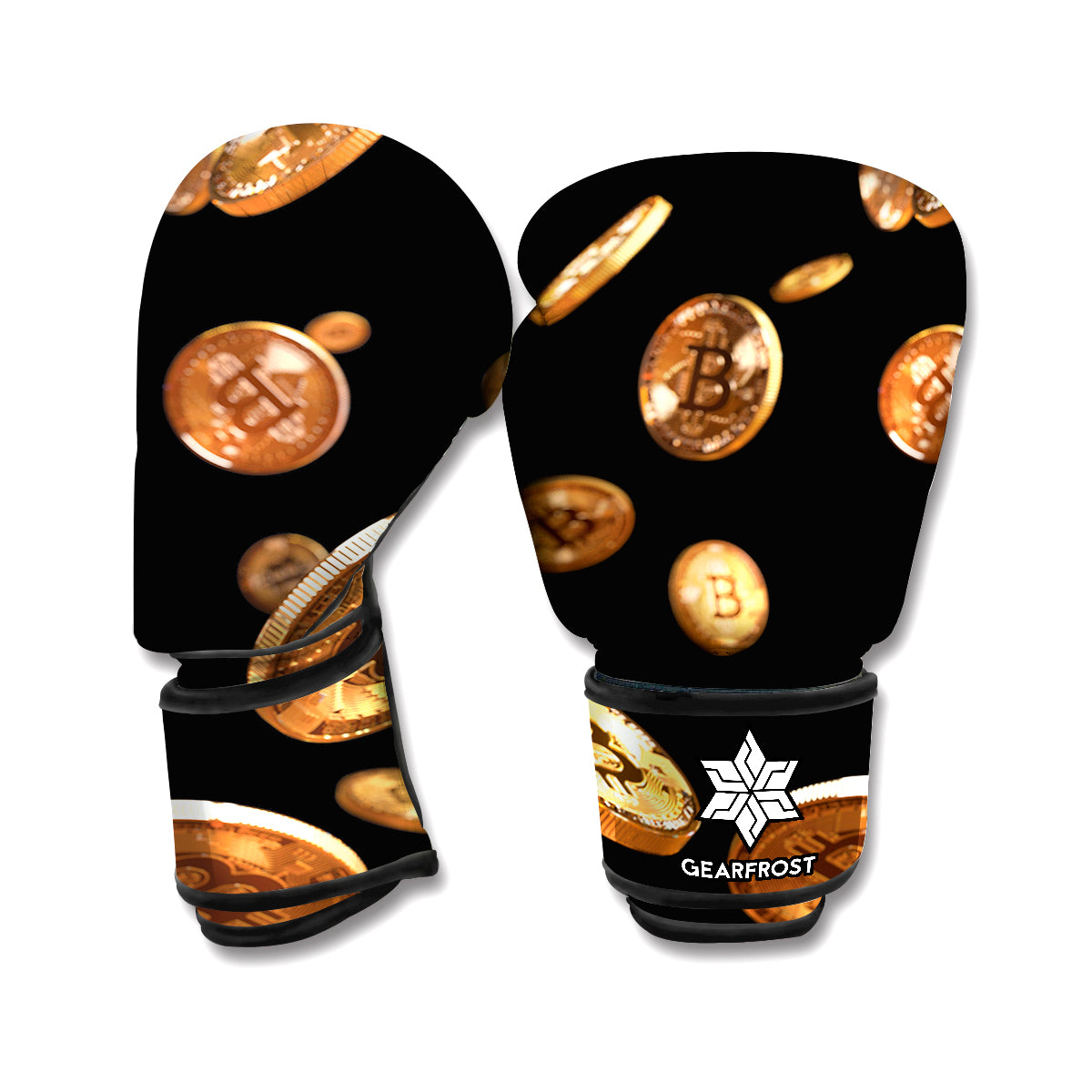 Falling Bitcoin Print Boxing Gloves