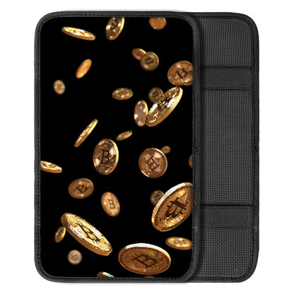 Falling Bitcoin Print Car Center Console Cover