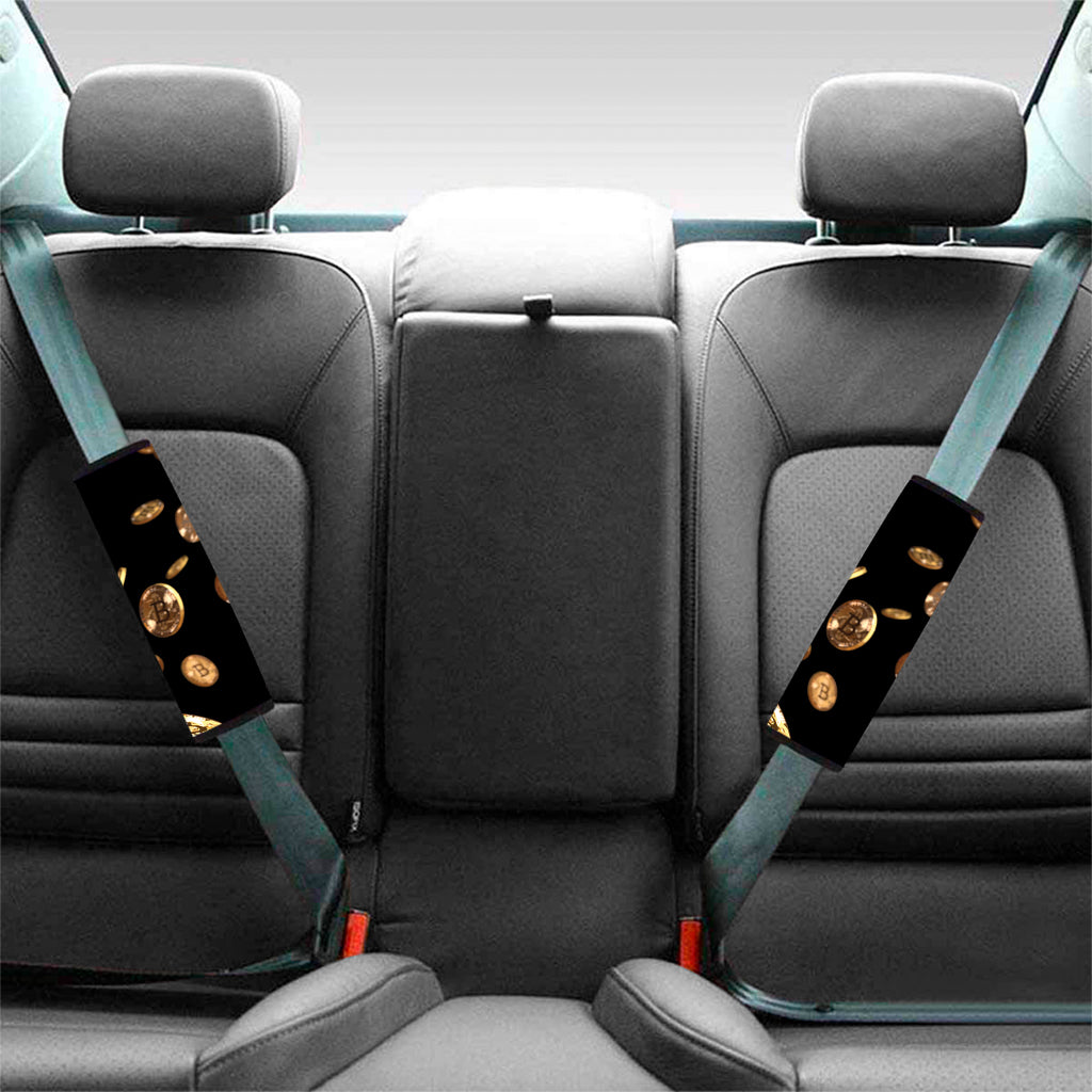Falling Bitcoin Print Car Seat Belt Covers