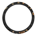 Falling Bitcoin Print Car Steering Wheel Cover