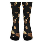 Falling Bitcoin Print Crew Socks