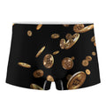 Falling Bitcoin Print Men's Boxer Briefs