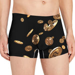 Falling Bitcoin Print Men's Boxer Briefs