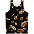 Falling Bitcoin Print Men's Tank Top