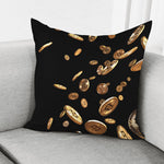 Falling Bitcoin Print Pillow Cover