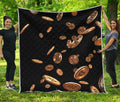 Falling Bitcoin Print Quilt