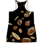 Falling Bitcoin Print Women's Racerback Tank Top