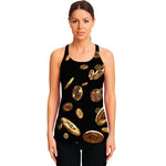 Falling Bitcoin Print Women's Racerback Tank Top