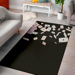 Falling Casino Card Print Area Rug