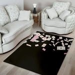 Falling Casino Card Print Area Rug