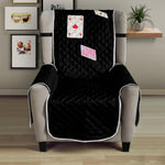 Falling Casino Card Print Armchair Protector