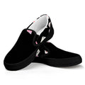 Falling Casino Card Print Black Slip On Sneakers