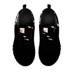 Falling Casino Card Print Black Sneakers