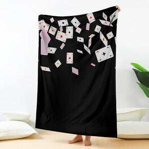 Falling Casino Card Print Blanket