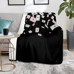 Falling Casino Card Print Blanket