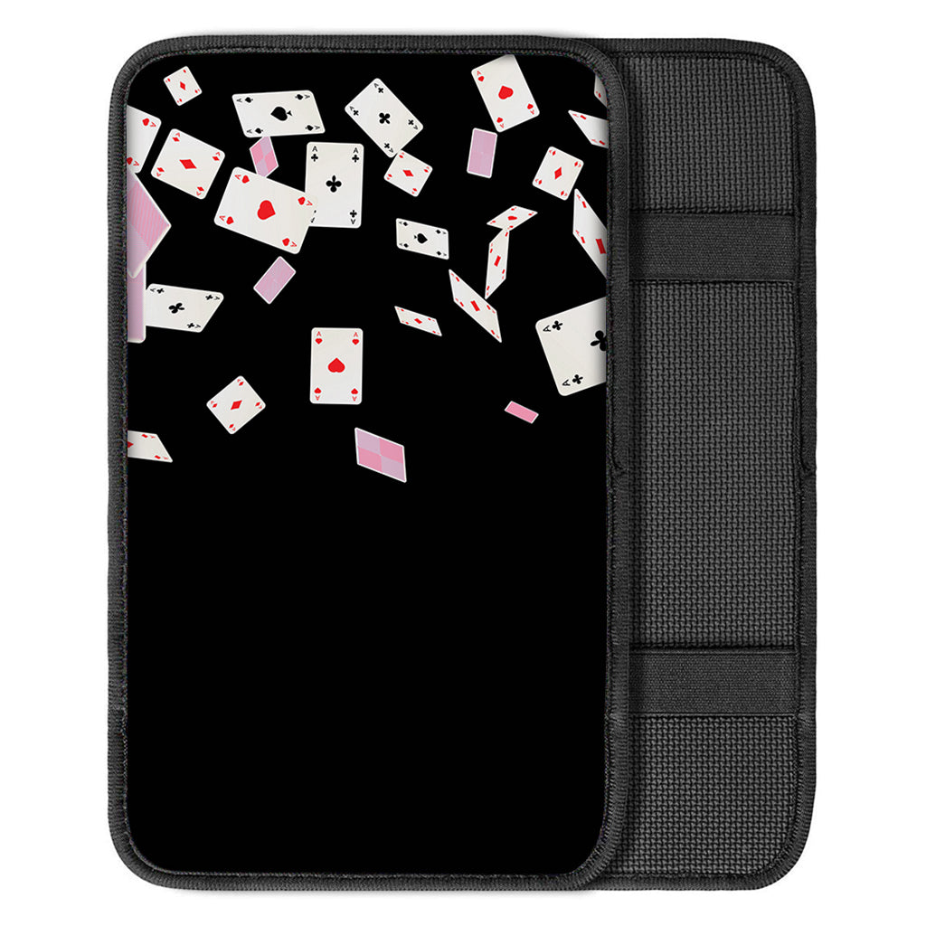 Falling Casino Card Print Car Center Console Cover