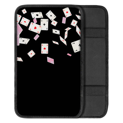 Falling Casino Card Print Car Center Console Cover