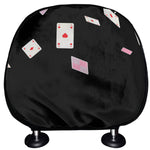 Falling Casino Card Print Car Headrest Covers