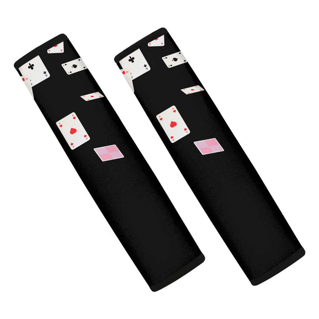 Falling Casino Card Print Car Seat Belt Covers