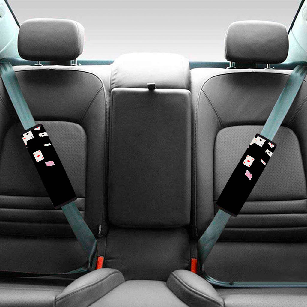 Falling Casino Card Print Car Seat Belt Covers