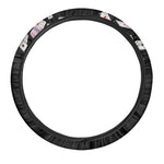 Falling Casino Card Print Car Steering Wheel Cover