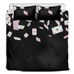 Falling Casino Card Print Duvet Cover Bedding Set