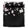 Falling Casino Card Print Duvet Cover Bedding Set