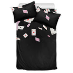 Falling Casino Card Print Duvet Cover Bedding Set