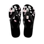 Falling Casino Card Print Flip Flops