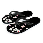 Falling Casino Card Print Flip Flops