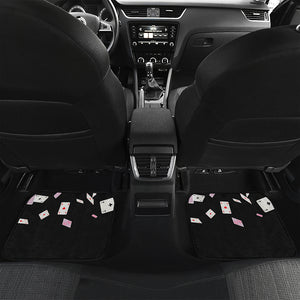 Falling Casino Card Print Front and Back Car Floor Mats