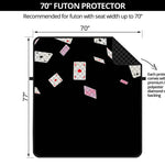 Falling Casino Card Print Futon Protector