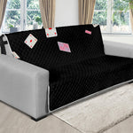 Falling Casino Card Print Futon Protector