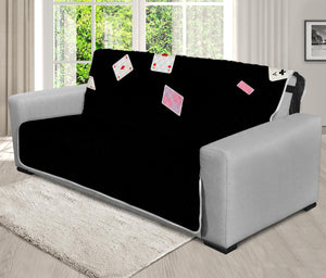 Falling Casino Card Print Futon Protector