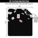 Falling Casino Card Print Futon Protector